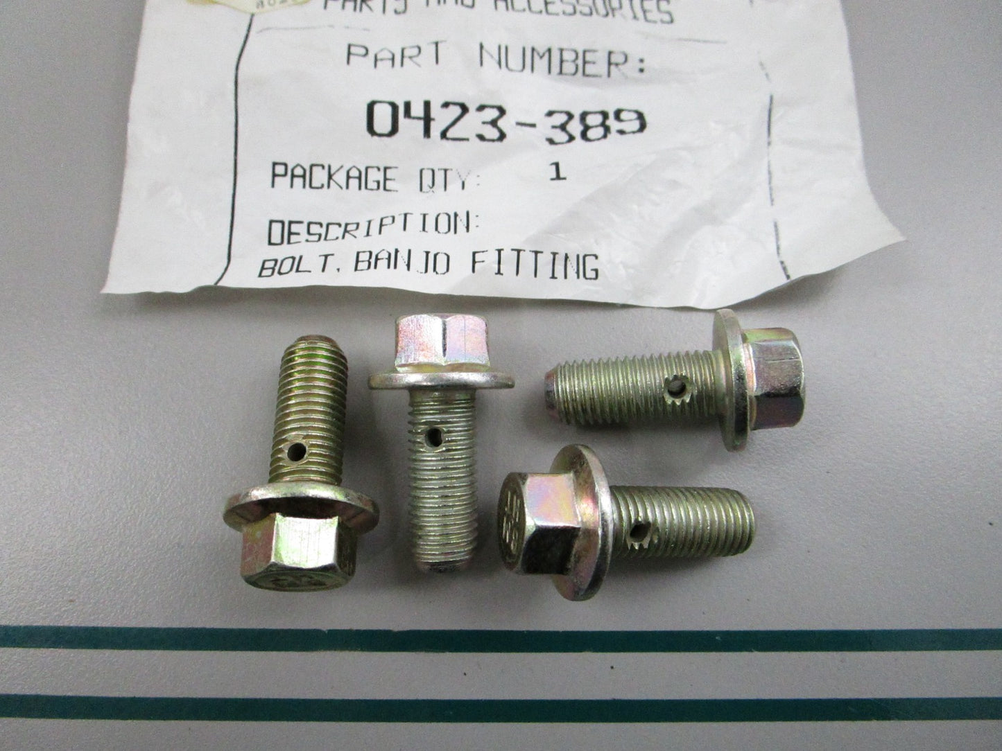 NEW OEM (LOT OF 4) 0423-389 Arctic Cat Banjo Fitting Bolt 0810