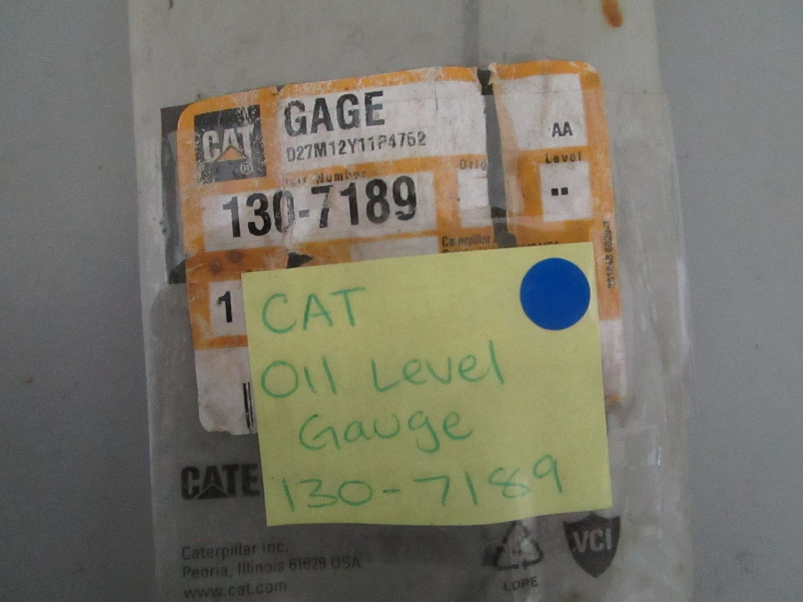 NEW OEM 130-7189 CAT Oil Level Gauge 0820