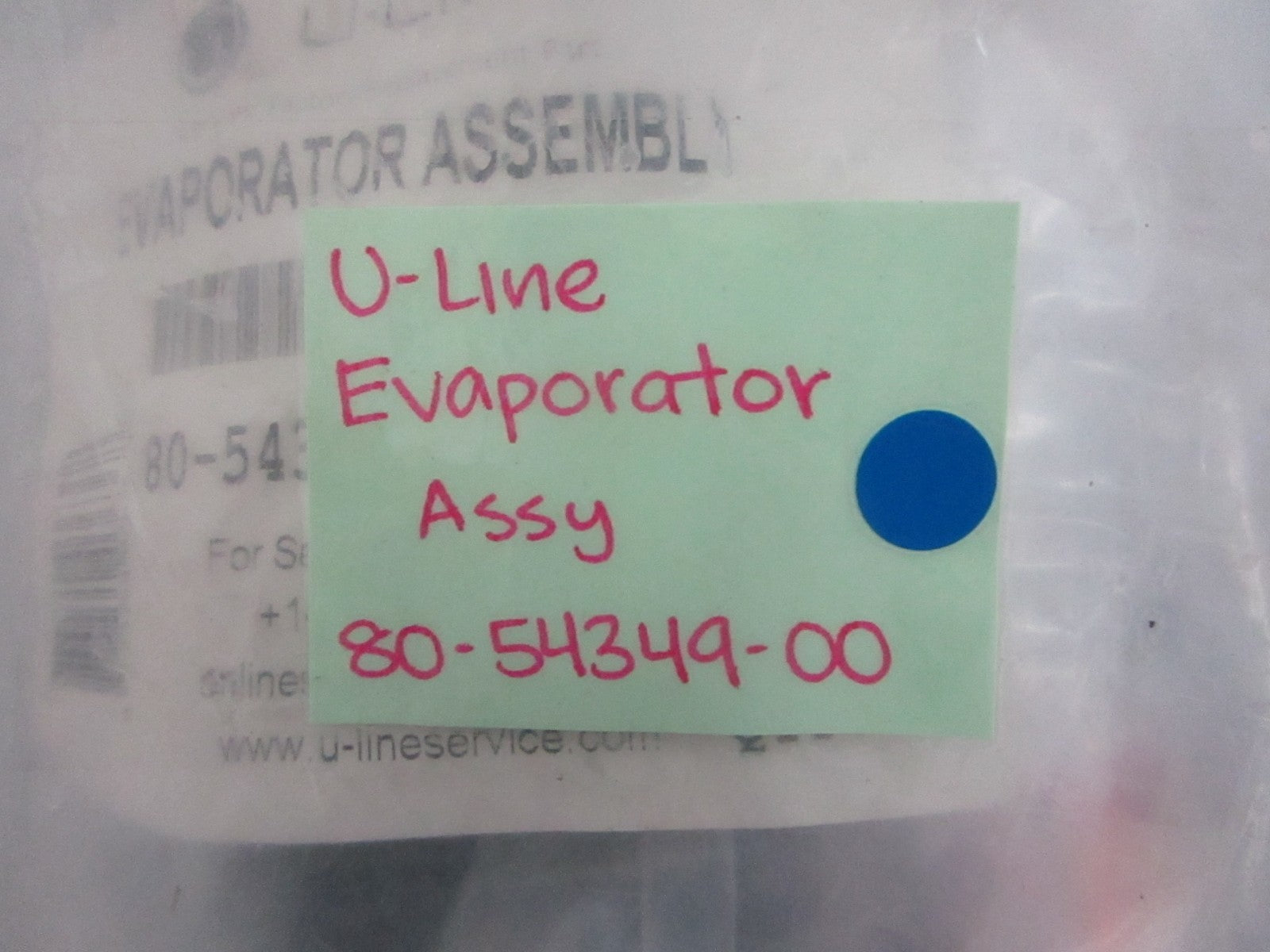 *NEW OEM* 0820 U-Line Evaporator Assy 80-54349-00