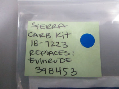 *NEW* 0810 Sierra Carburetor Kit 18-7223 Replaces: Evinrude 398453 0398453