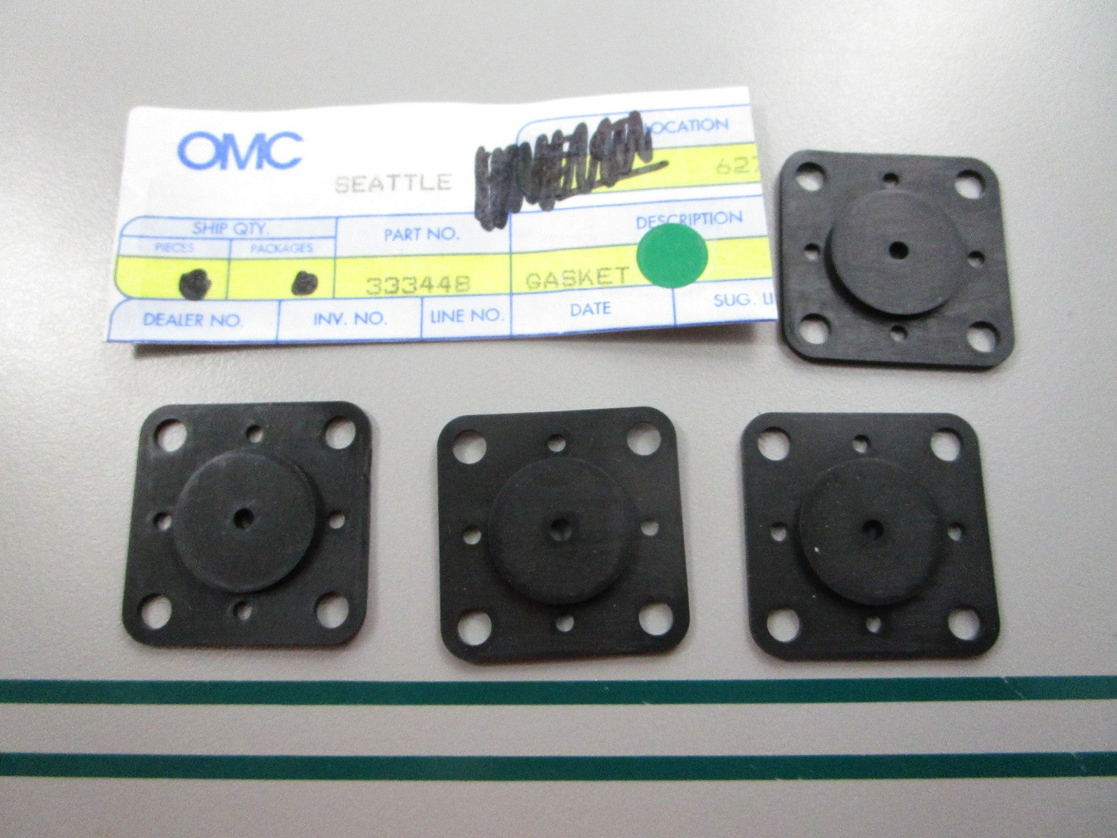 NEW OEM (LOT OF 4) 333448 0333448 OMC Johnson Evinrude Gasket 0810