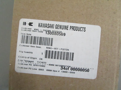 NEW OEM 130080569 Kawasaki Piston Ring Set 0820