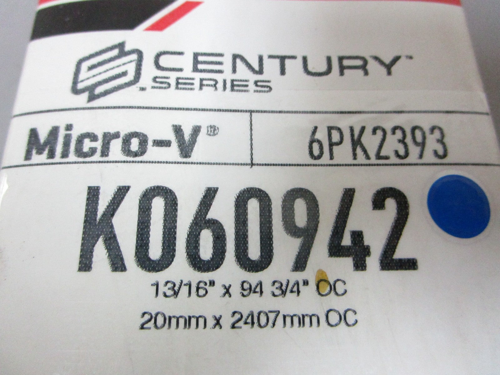 NEW K060942 Gates Micro-V 13/16" x 94 ¾" Serpentine Belt 0720