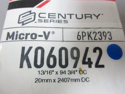 NEW K060942 Gates Micro-V 13/16" x 94 ¾" Serpentine Belt 0720