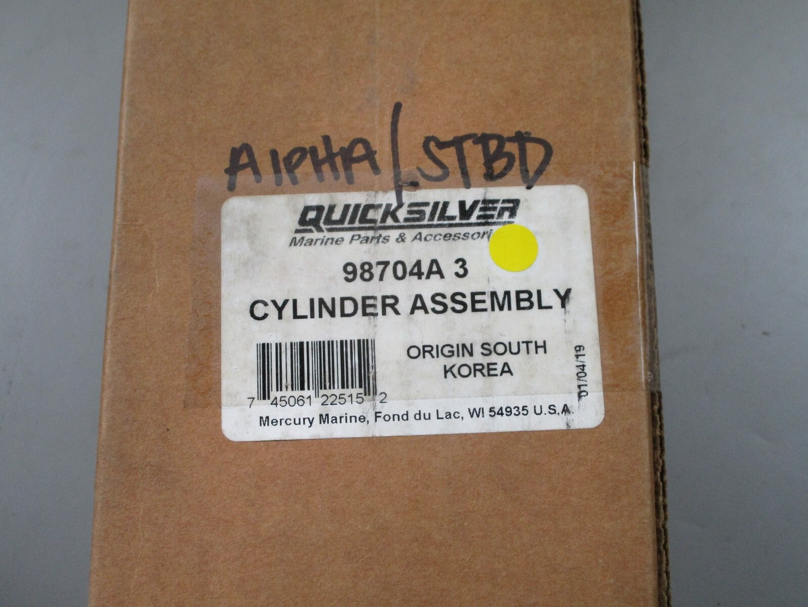 *NEW OEM* 0820 Mercury Quicksilver Cylinder Assembly 98704A3 98704-1