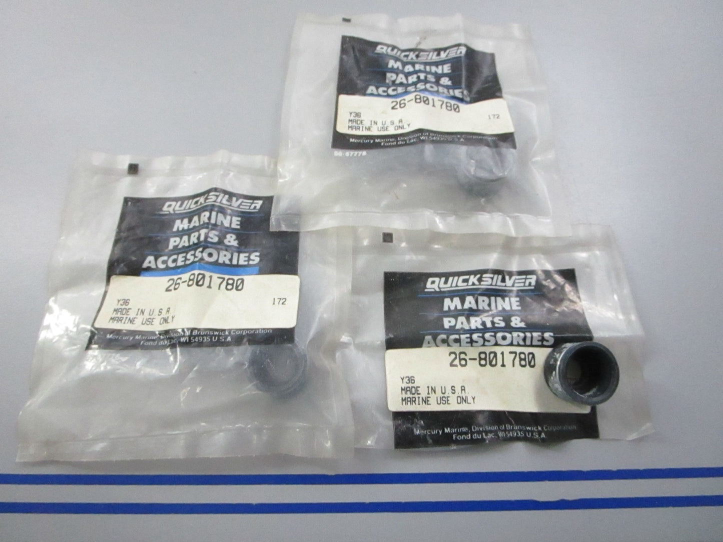 NEW OEM (LOT OF 3) 26-801780 Mercury Quicksilver Seal 0810