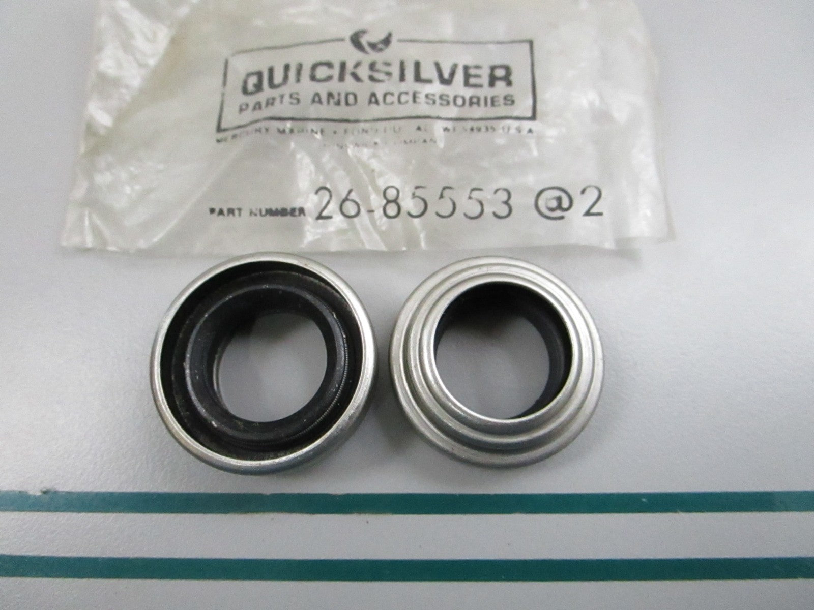 NEW OEM (LOT OF 2) 26-85553 Mercury Quicksilver Oil Seal 0810