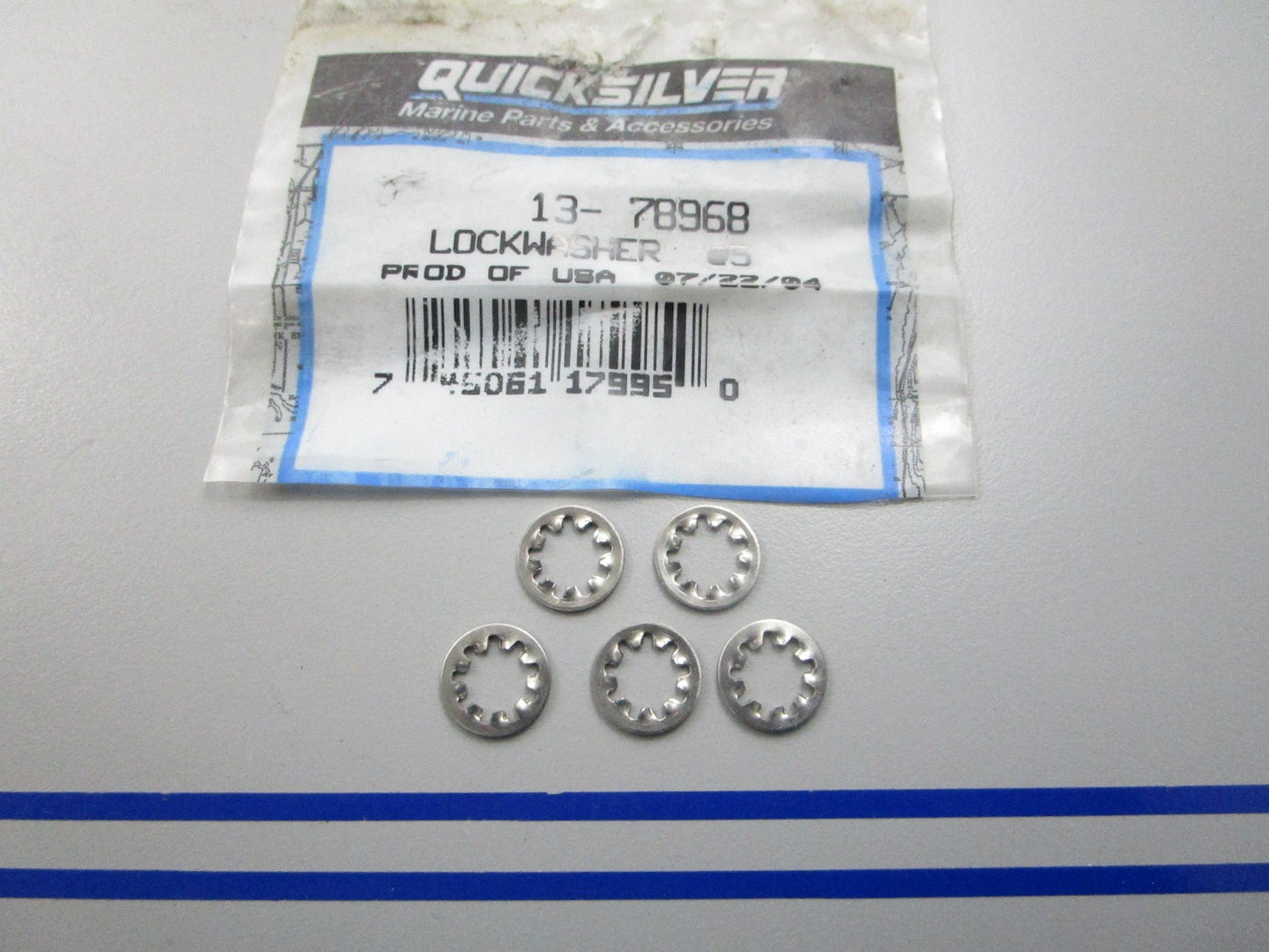 NEW OEM (LOT OF 5) 13-78968 Mercury Quicksilver Lockwasher 0810