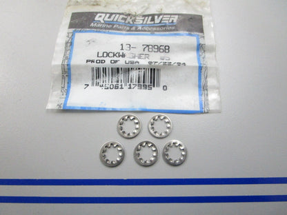 NEW OEM (LOT OF 5) 13-78968 Mercury Quicksilver Lockwasher 0810