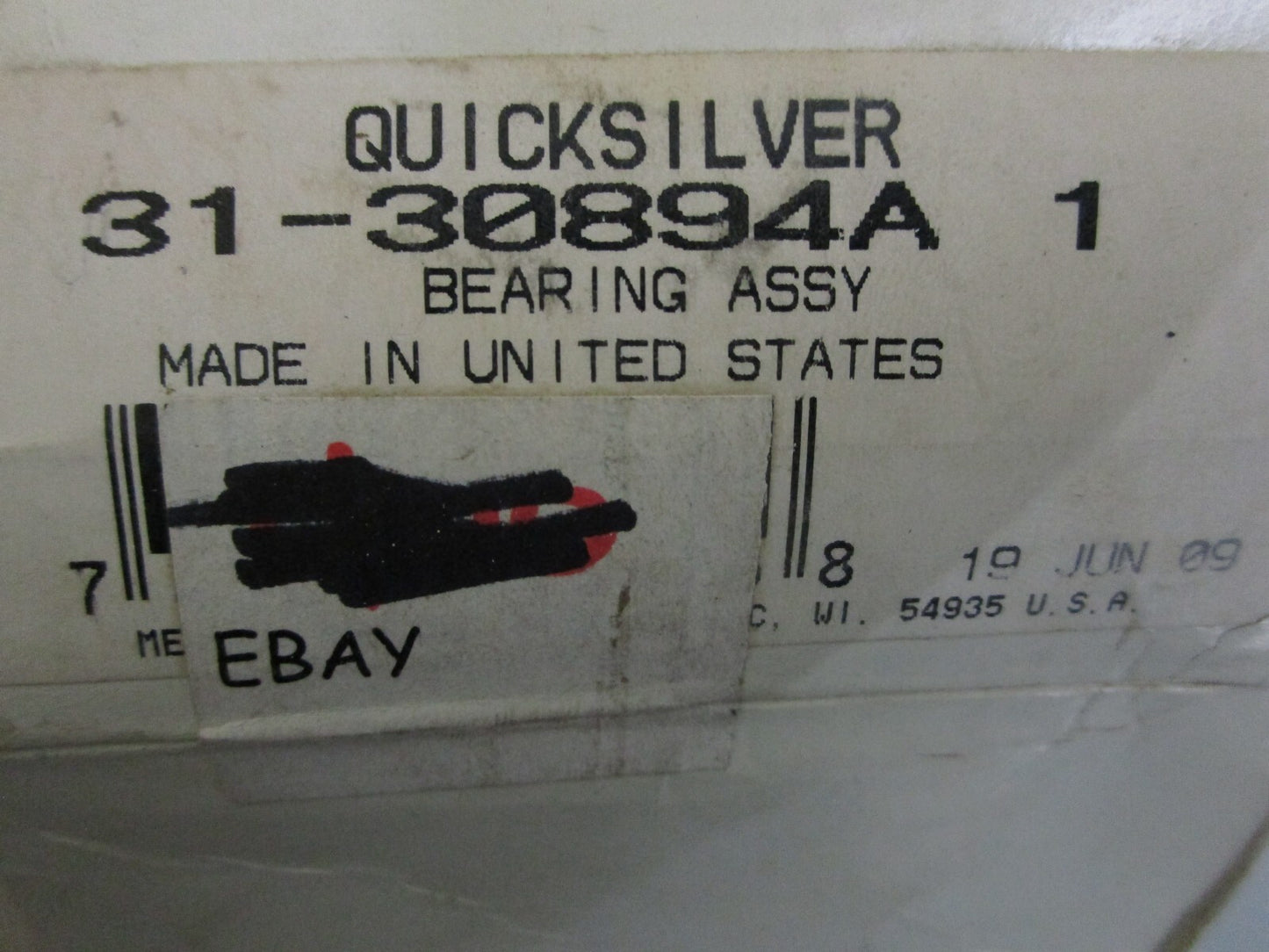 *NEW OEM* 0820 Mercury Quicksilver Bearing Ay 31-30894A1