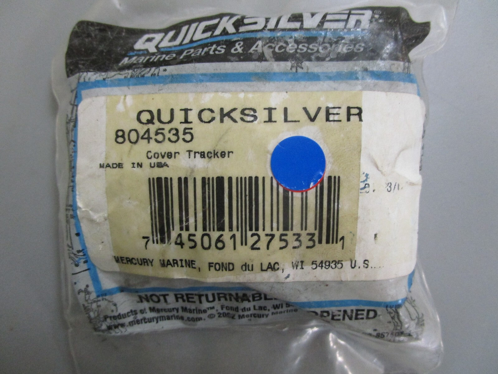 *NEW OEM* 0820 Mercury Quicksilver Cover Tracker 804535