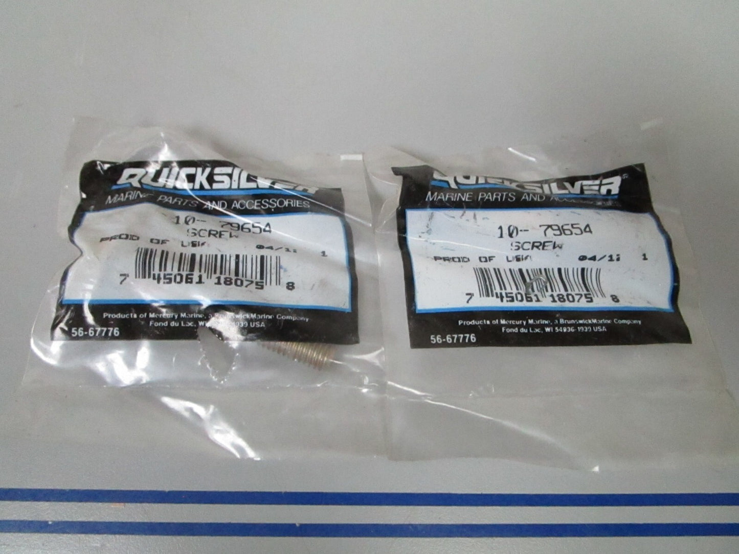 *NEW OEM* (LOT OF 3) 0810 Mercury Quicksilver Cylinder Head Screw 10-79654