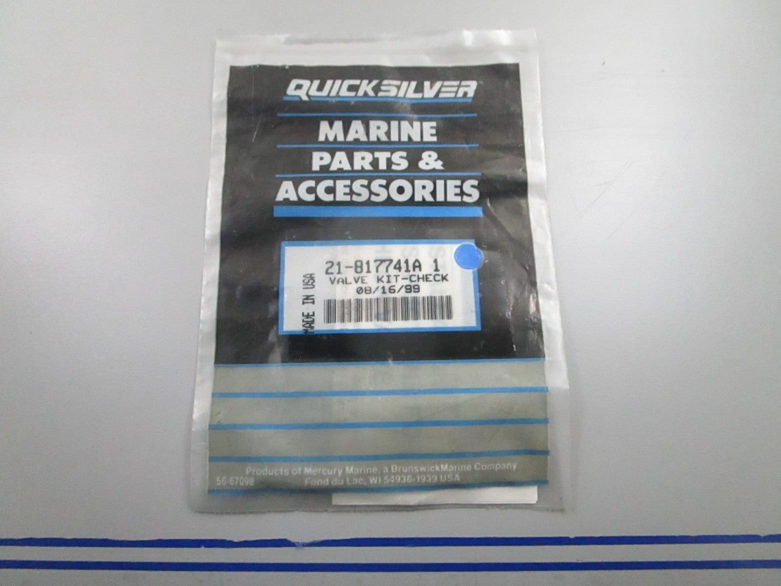 *NEW OEM* 0810 Mercury Quicksilver Check Valve Kit 21-817741A 1