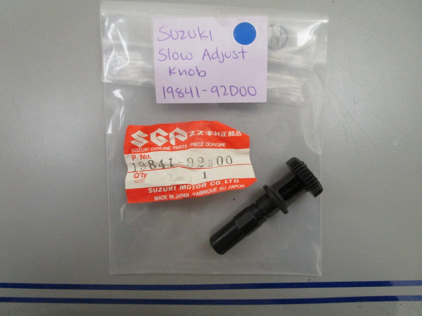 *NEW OEM* 0810 Suzuki Slow Adjust Knob 19841-92D00