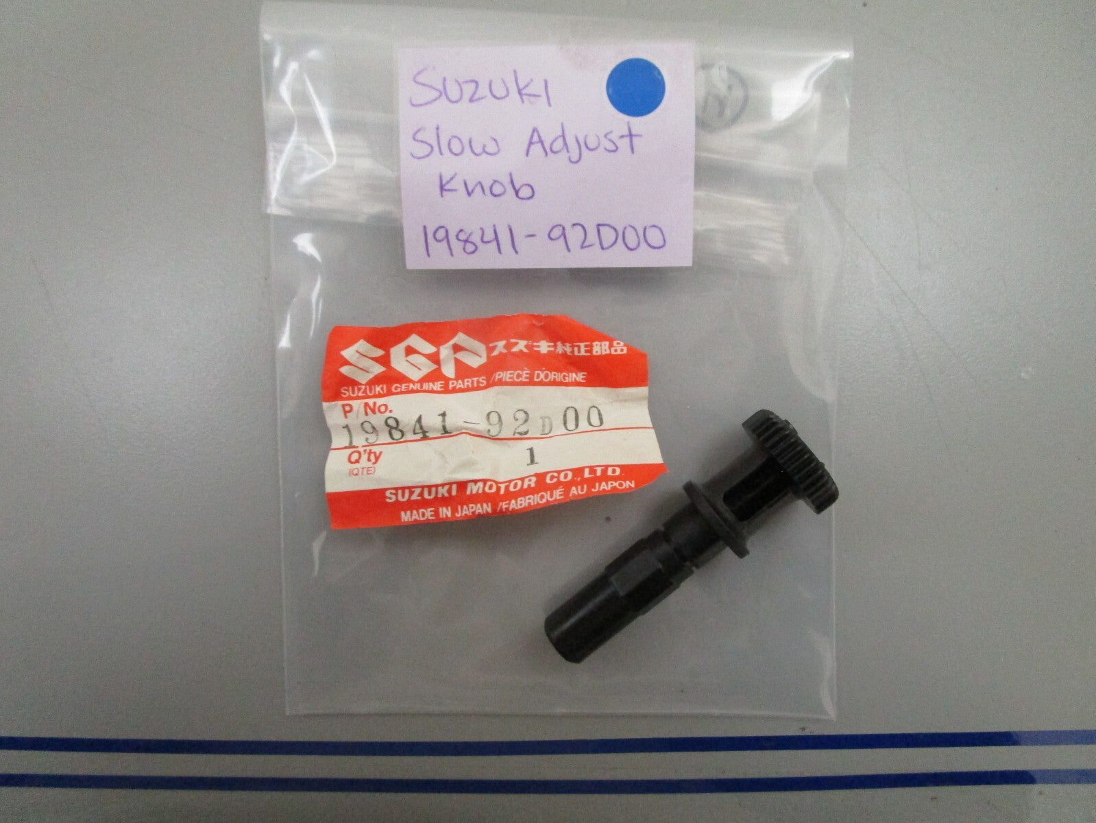 *NEW OEM* 0810 Suzuki Slow Adjust Knob 19841-92D00