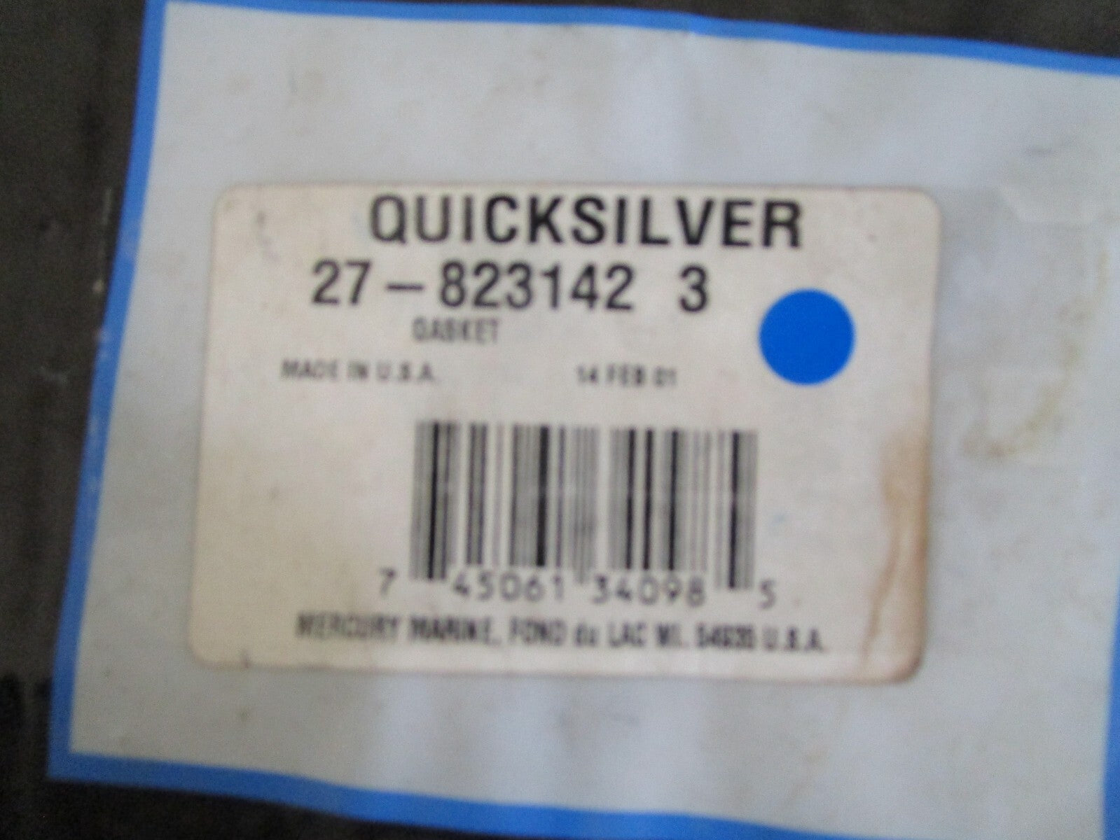 *NEW OEM* 0820 Mercury Quicksilver Gasket 27-823142 3