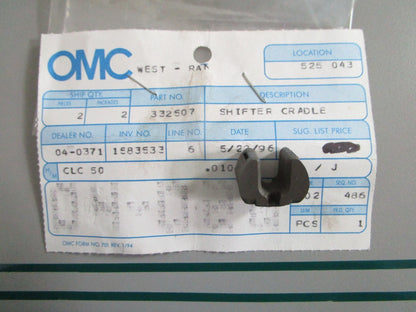 NEW OEM 332507 0332507 OMC Johnson Evinrude Shifter Cradle 0820