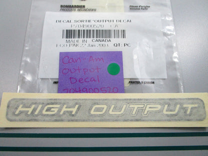 NEW OEM 704900520 Can-Am High Output Decal 0810