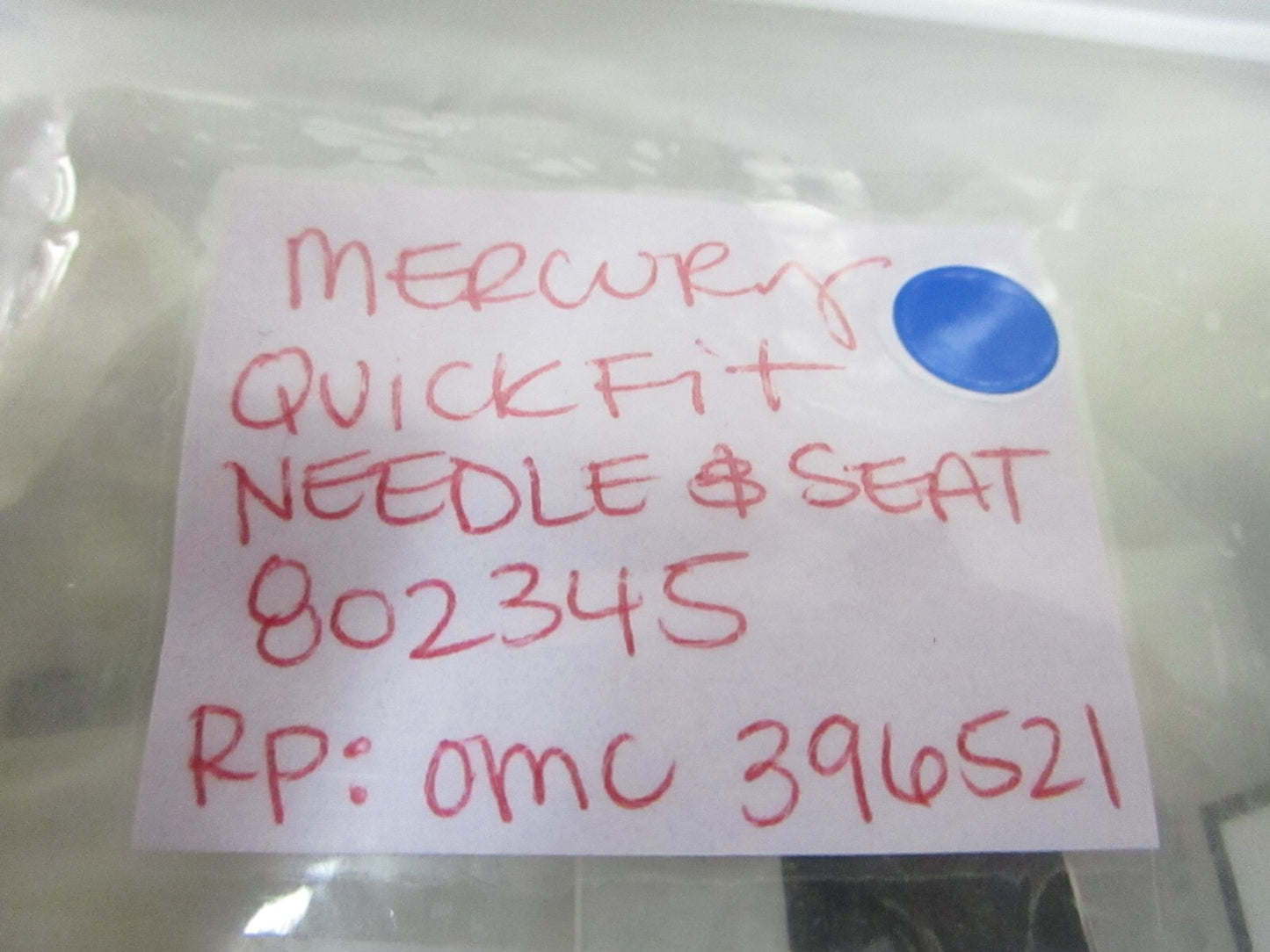 *NEW OEM* 0810 Mercury Quicksilver Quickfit Needle & Seat 802345 Rep: OMC 396521