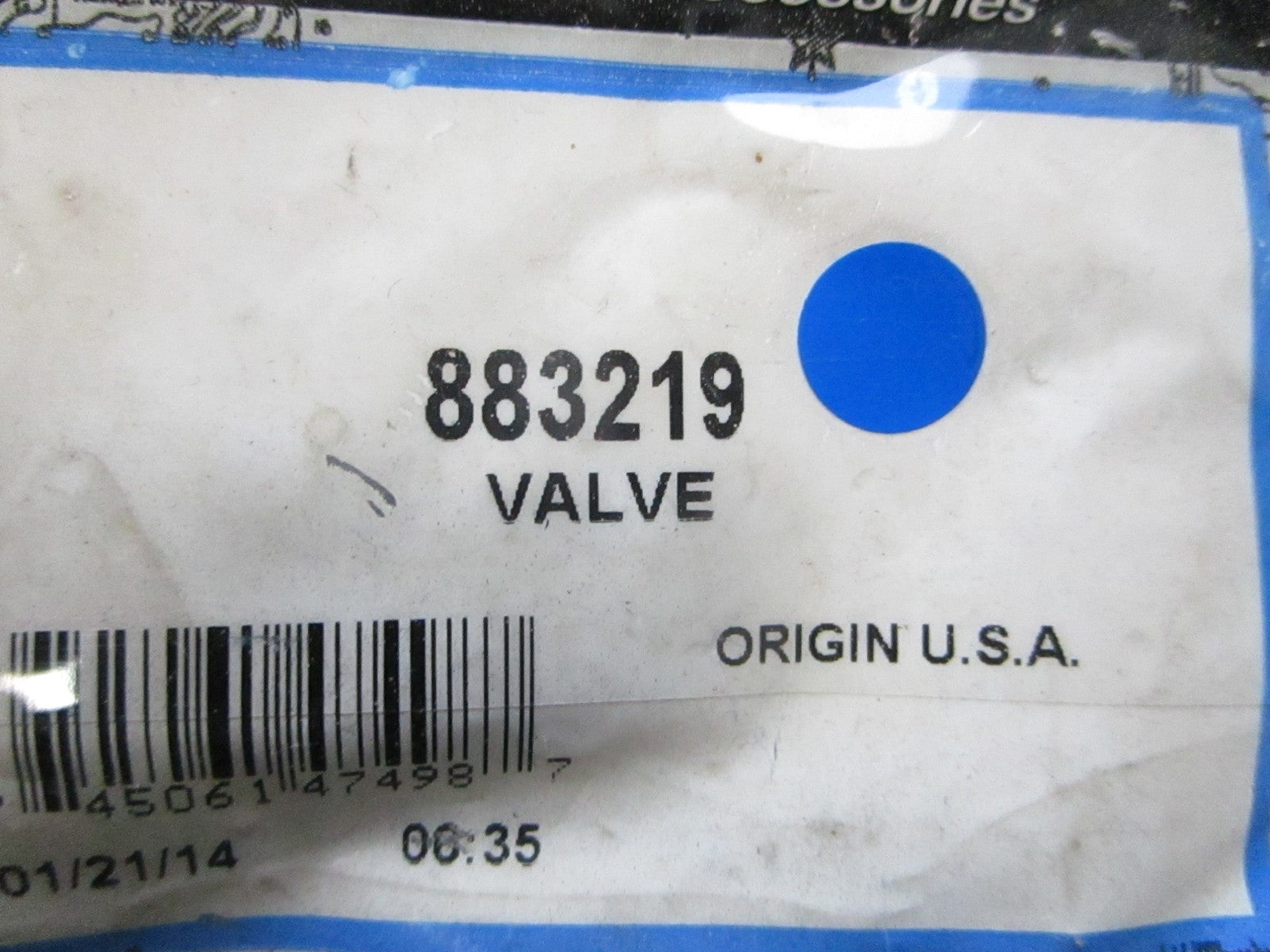 *NEW OEM* 0810 Mercury Quicksilver Valve 883219