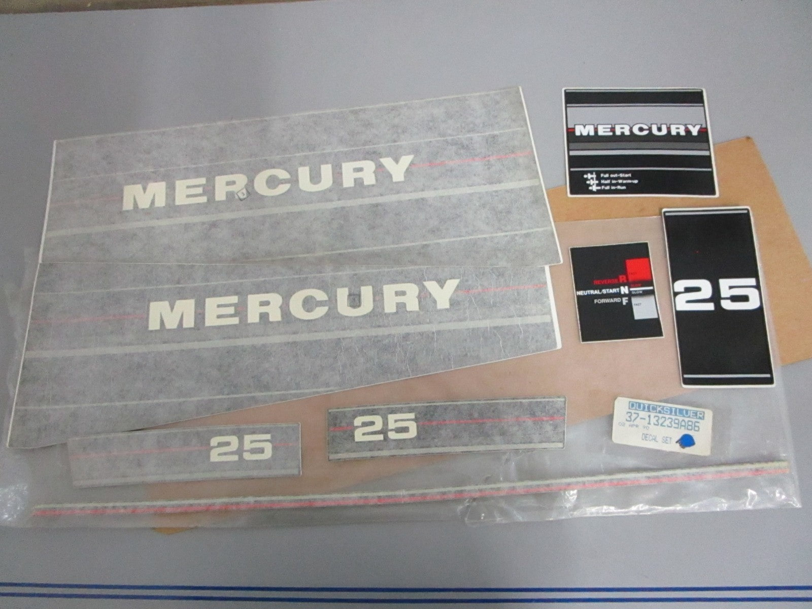 *NEW OEM* 0820 Mercury Quicksilver Decal Set 37-13239A86