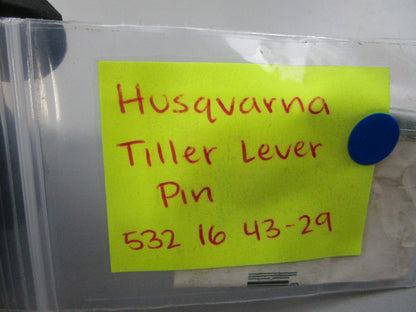 NEW OEM 532 16 43-29 Husqvarna Tiller Lever Pin 0810