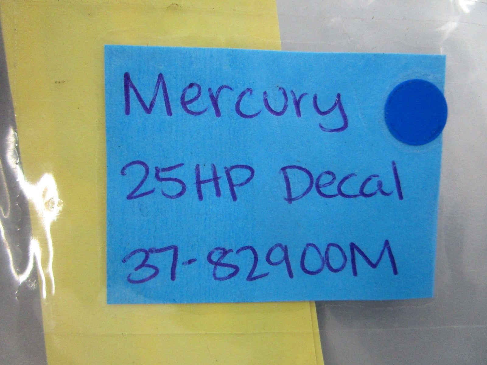 NEW OEM 37-82900M Mercury Quicksilver 25 HP Decal 0810