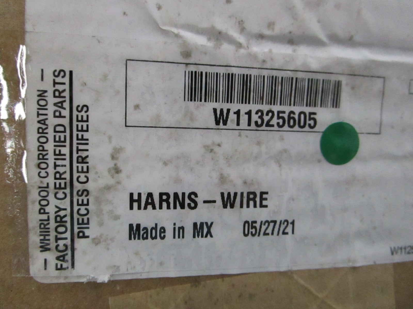 NEW OEM W11325605 Whirlpool Wire Harness 0810