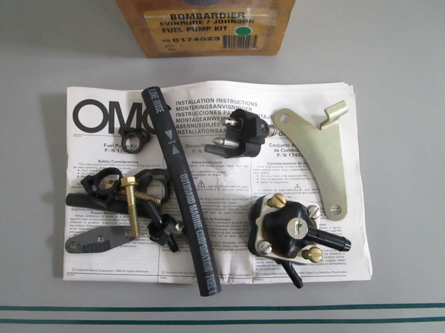 Evinrude Johnson OMC 0174523 Fuel Pump Kit Bombardier NOS NEW OEM 0820