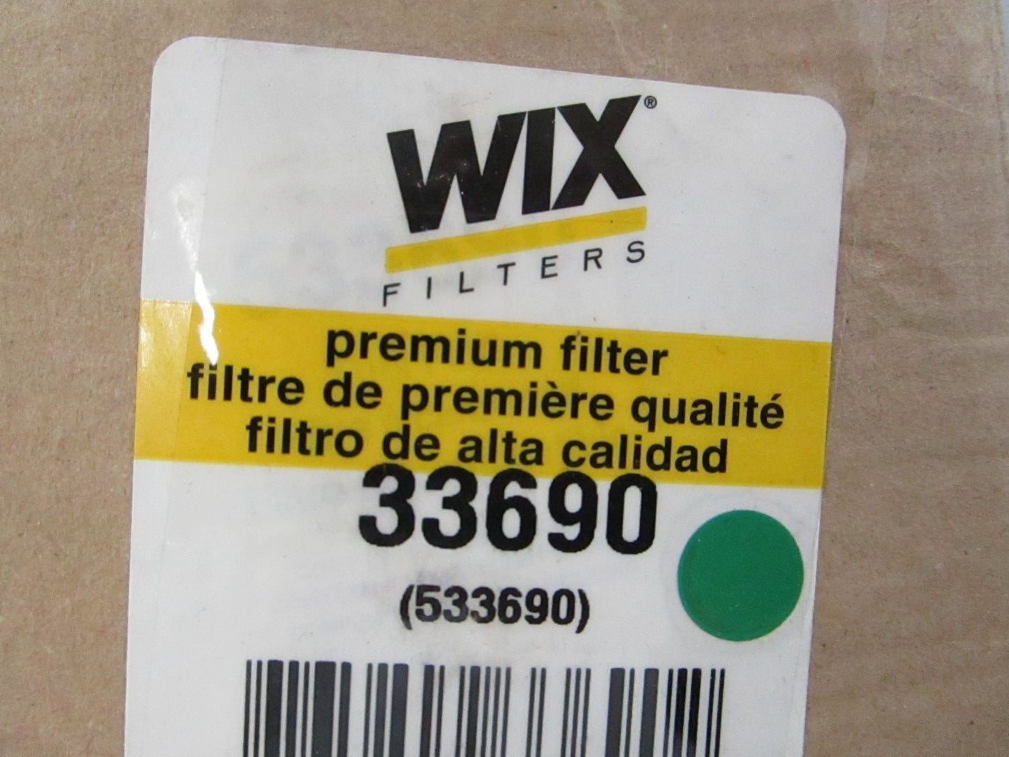 NEW 33690 (533690) WIX Premium Filter 0810