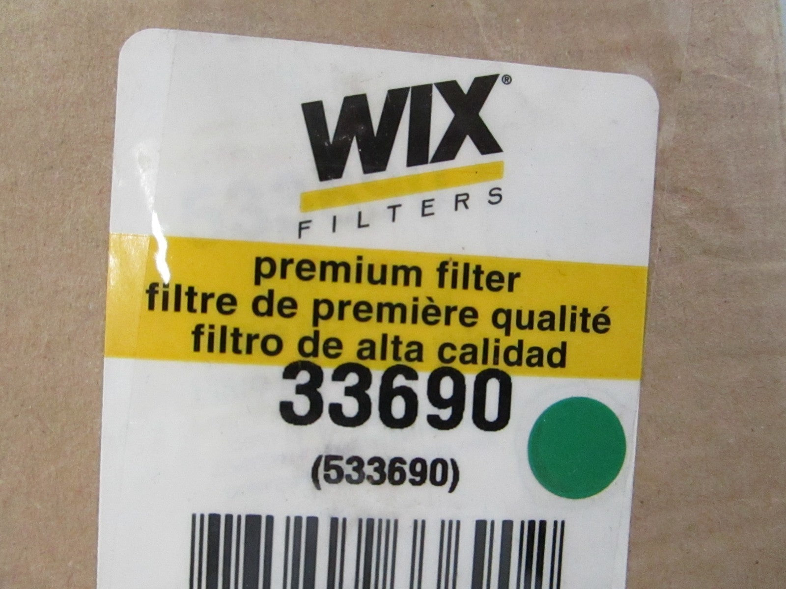 NEW 33690 (533690) WIX Premium Filter 0810