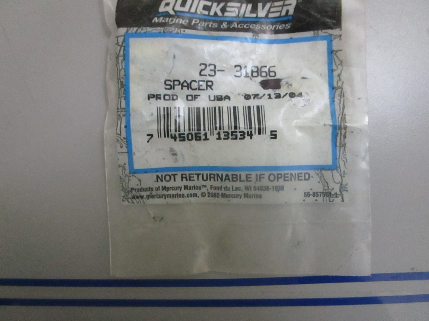 *NEW OEM* (LOT OF 3) 0810 Mercury Quicksilver Spacer 23-31866