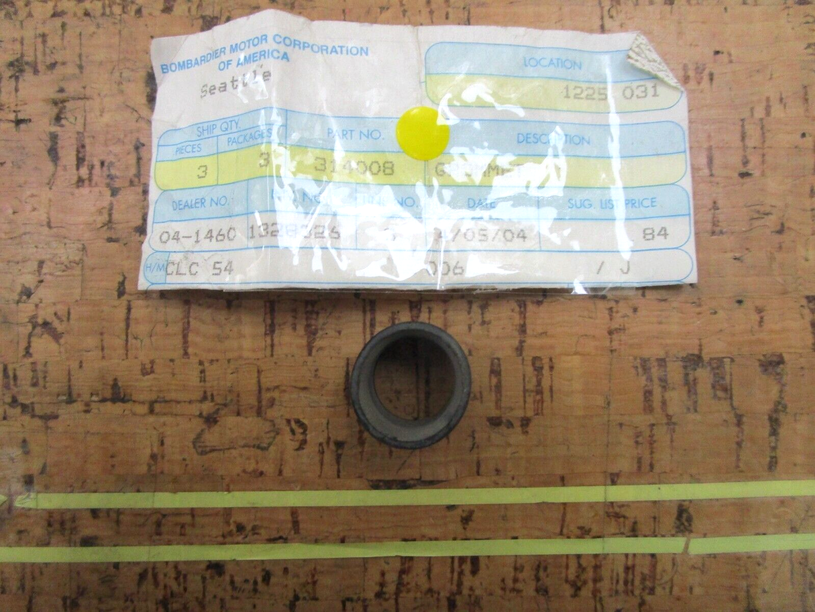 *NEW OEM* 0750 OMC Johnson Evinrude GROMMET 314008 0314008
