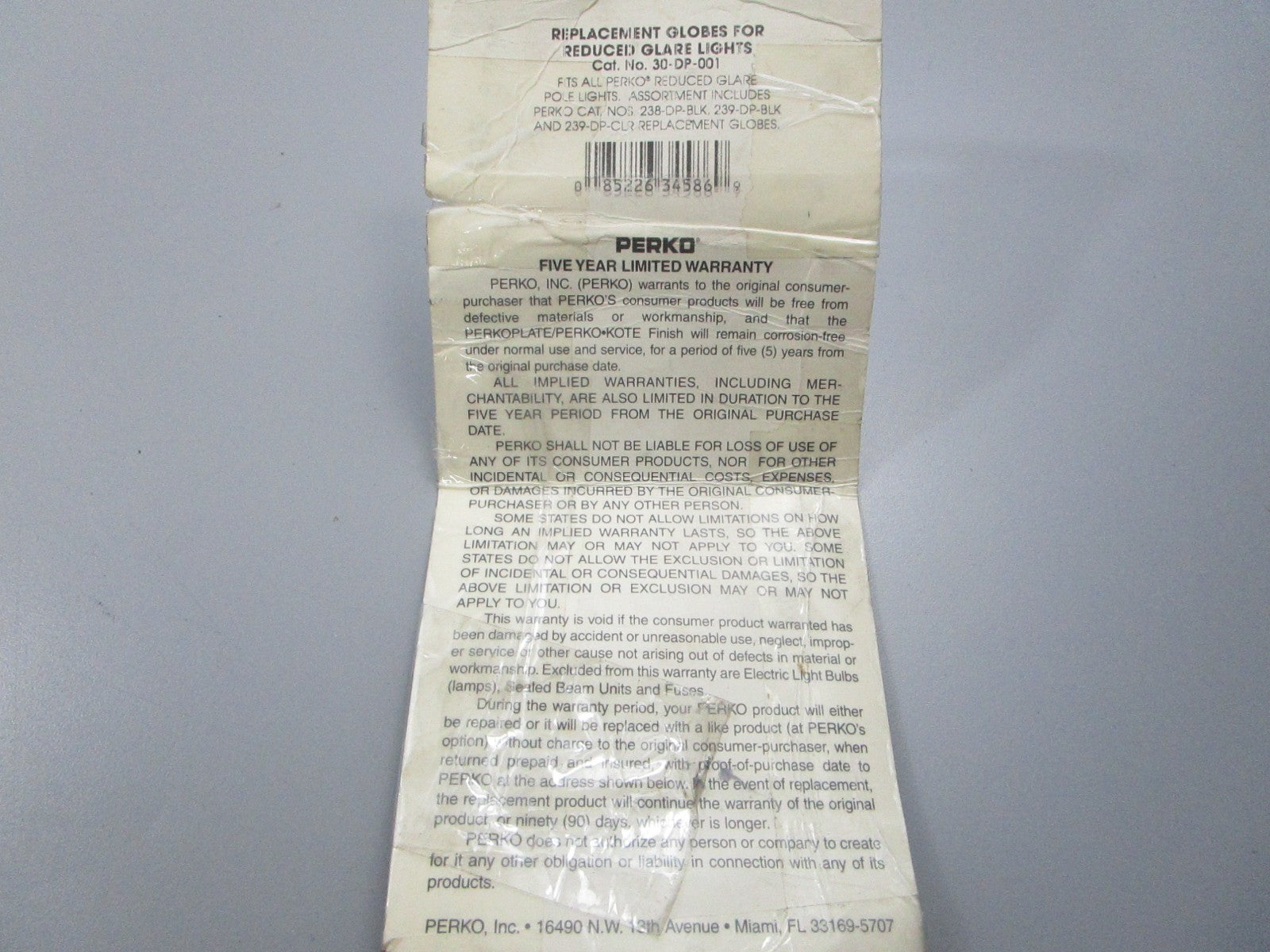 NEW OEM 30-DP-001 Perko Replacement Globes For Reduced Glare Lights 0810