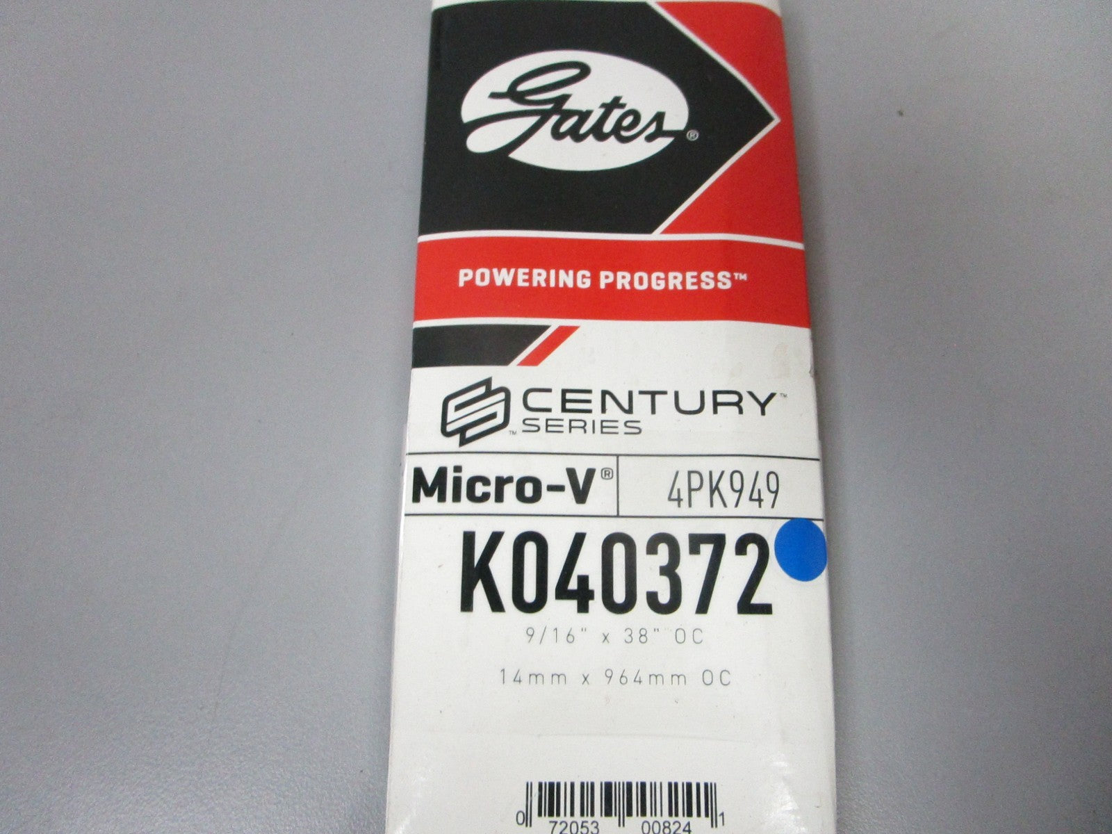 NEW K040372 Gates Micro-V 9/16" x 38" Serpentine Belt 0720