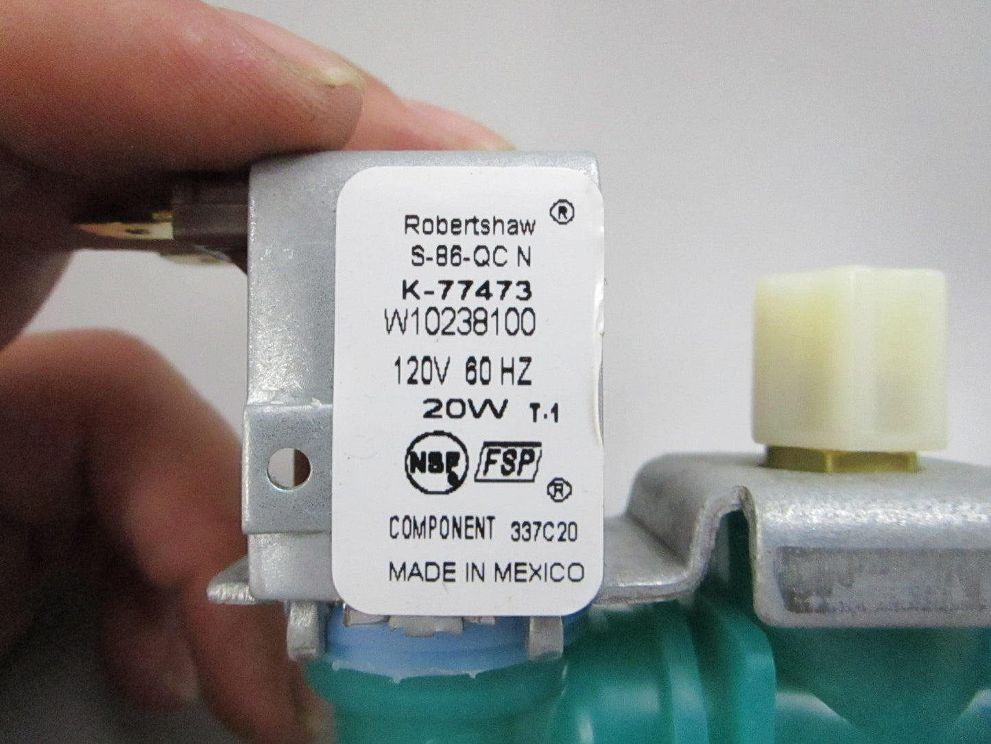 NEW OEM W10238100 Whirlpool Inlet Valve 0810