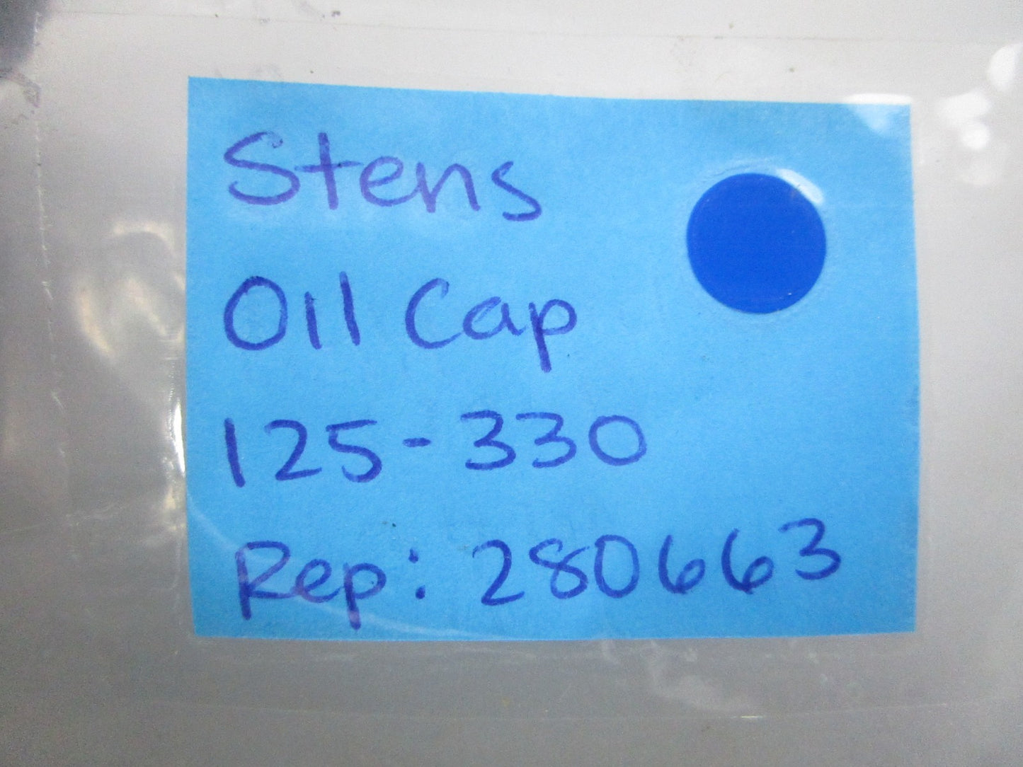 NEW 125-330 Replaces: 280663 Stens Oil Cap 0810