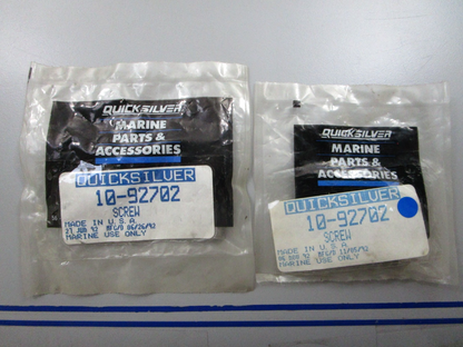 *NEW OEM* (LOT OF 2) 0810 Mercury Quicksilver Screw 10-92702