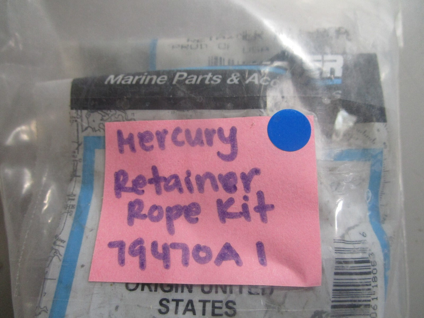 *NEW OEM* 0810 Mercury Quicksilver Retainer Rope Kit 79470A1