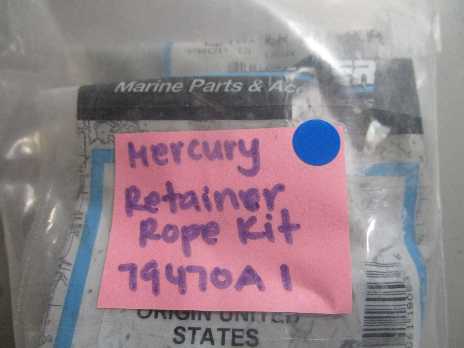 *NEW OEM* 0810 Mercury Quicksilver Retainer Rope Kit 79470A1