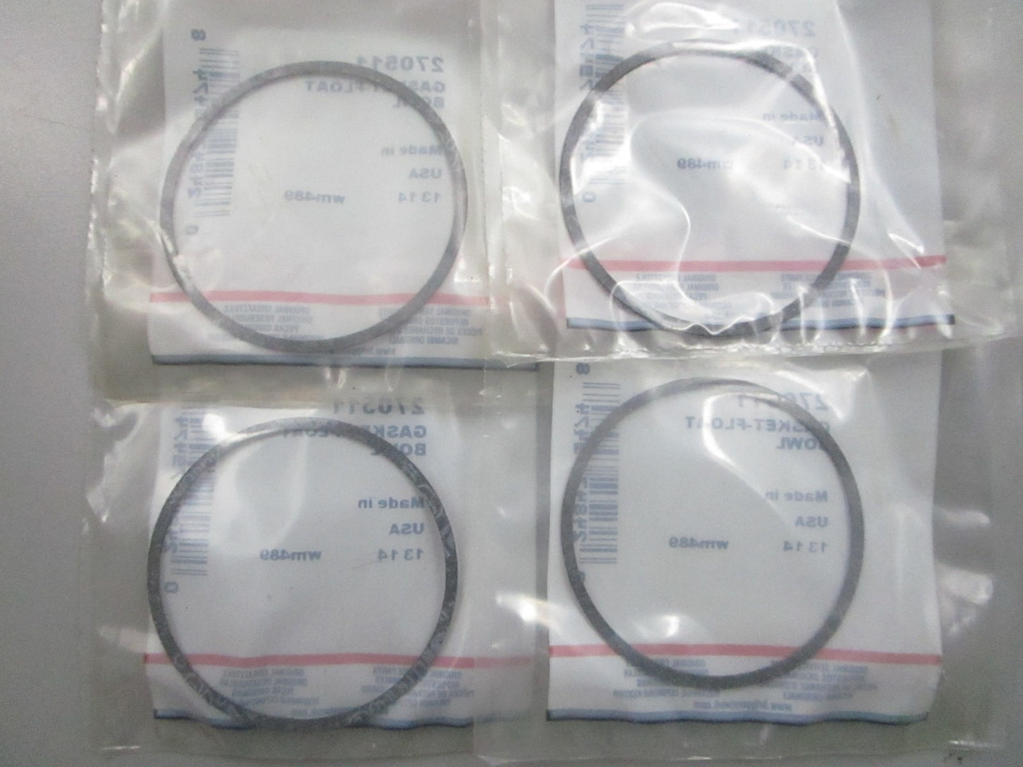 NEW OEM (LOT OF 4) 270511 Briggs & Stratton Float Bowl Gasket 0810
