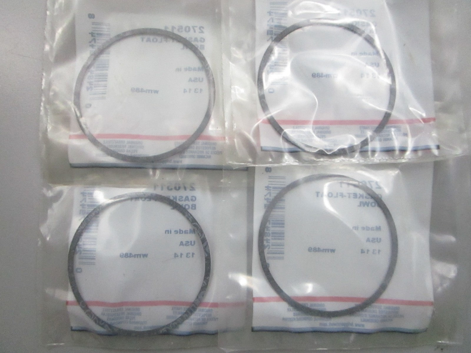 NEW OEM (LOT OF 4) 270511 Briggs & Stratton Float Bowl Gasket 0810
