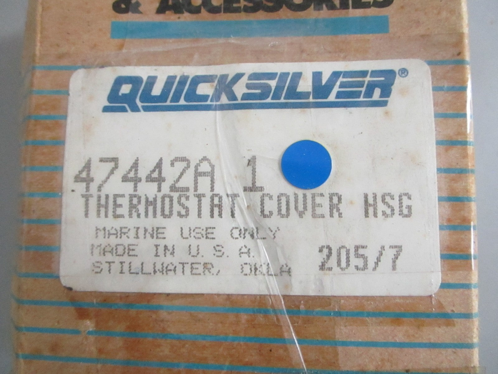 NEW OEM 47442A1 Mercury Quicksilver Thermostat Housing Cover 0820