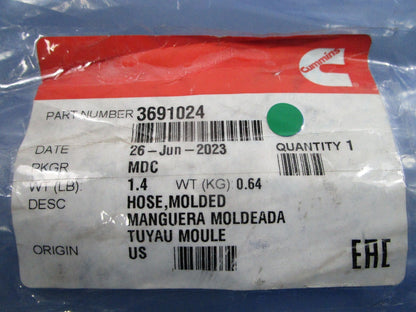 NEW OEM 3691024 Cummins Molded Hose 0810