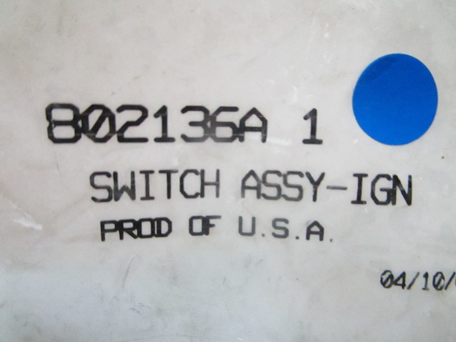 *NEW OEM* 0810 Mercury Quicksilver Ignition Switch Assembly 802136A 1