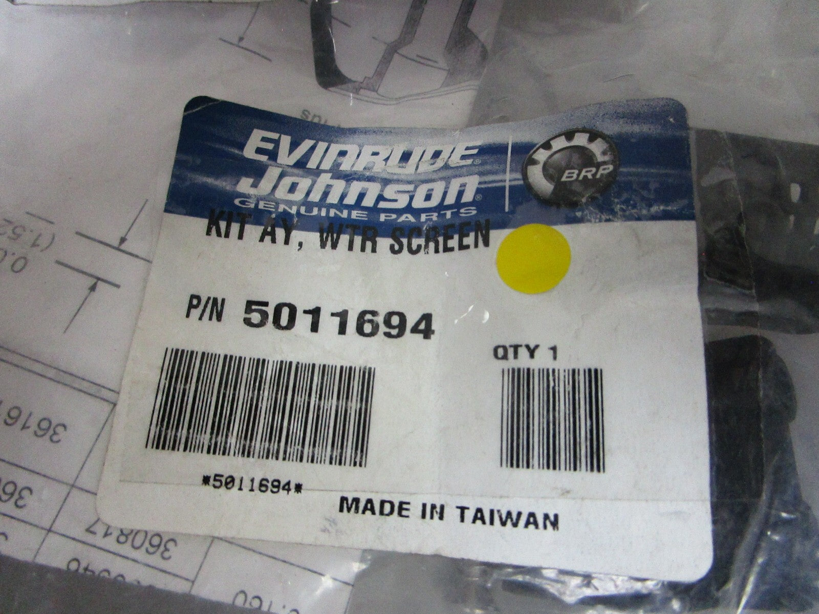 *NEW OEM* 0720 OMC Johnson Evinrude Water Screen Kit Assembly 5011694