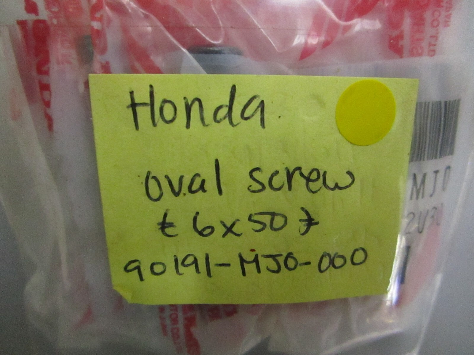 *NEW OEM* (LOT OF 2) 0750 Honda OVAL SCREW (6x50) 90191-MJ0-000