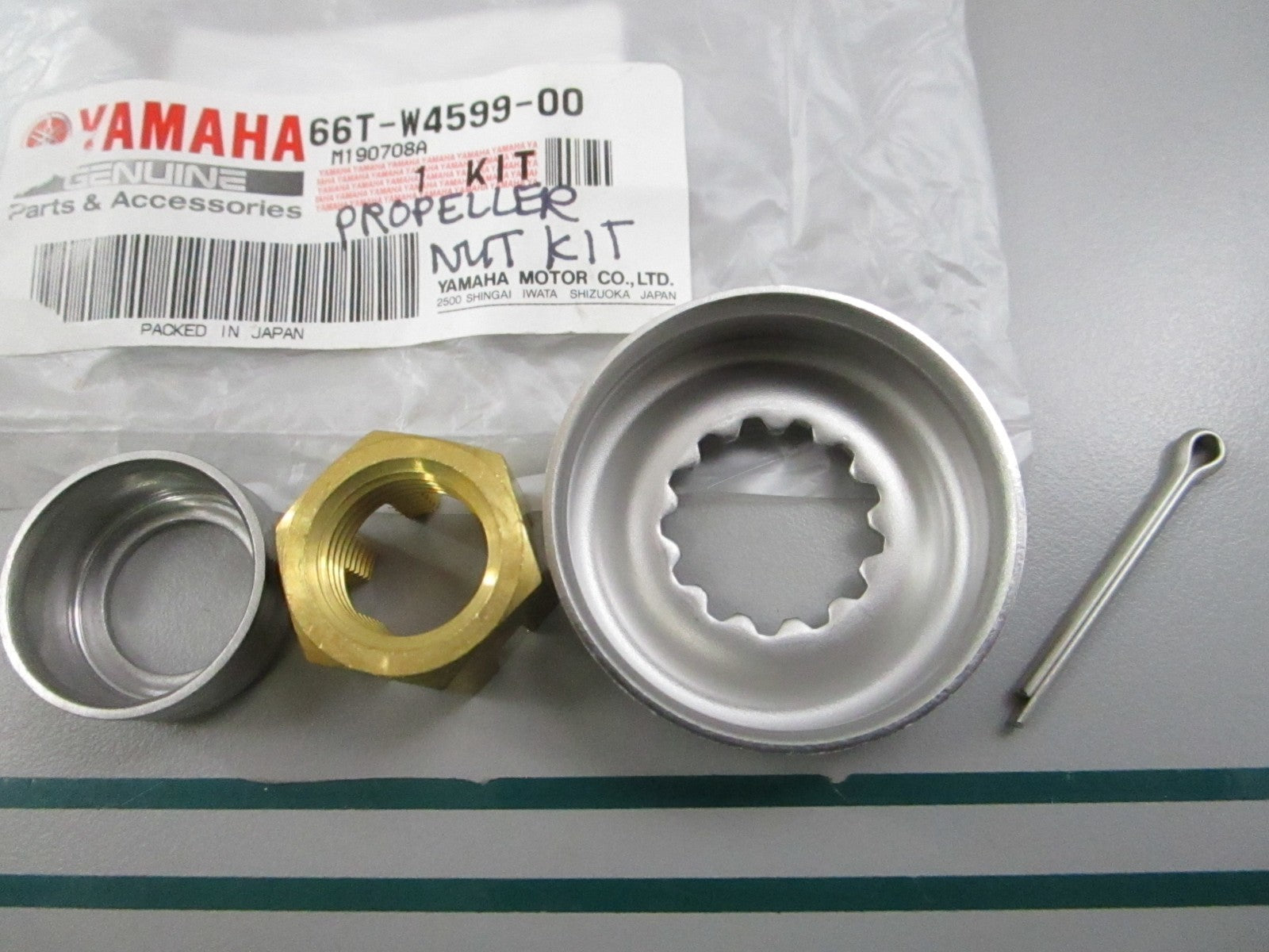 NEW OEM 66T-W4599-00-00 Yamaha Propeller Nut Kit 0810