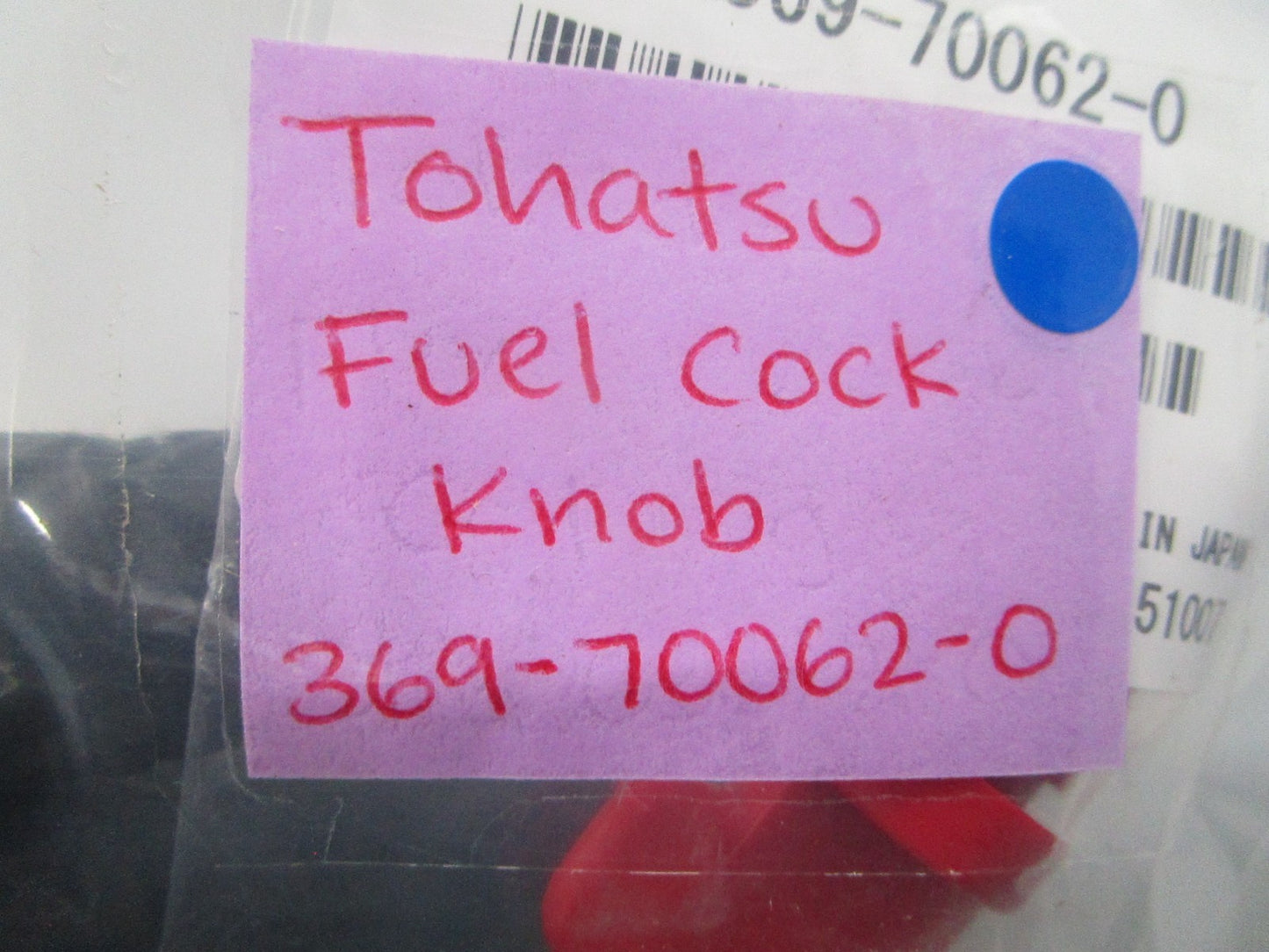 NEW OEM 369-70062-0 369700620 Tohatsu Fuel Cock Knob 0810