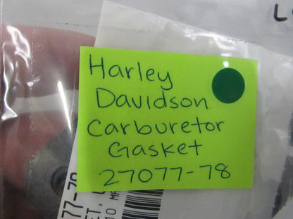 NEW OEM (LOT OF 5) 27077-78 Harley Davidson Carburetor Gasket 0810